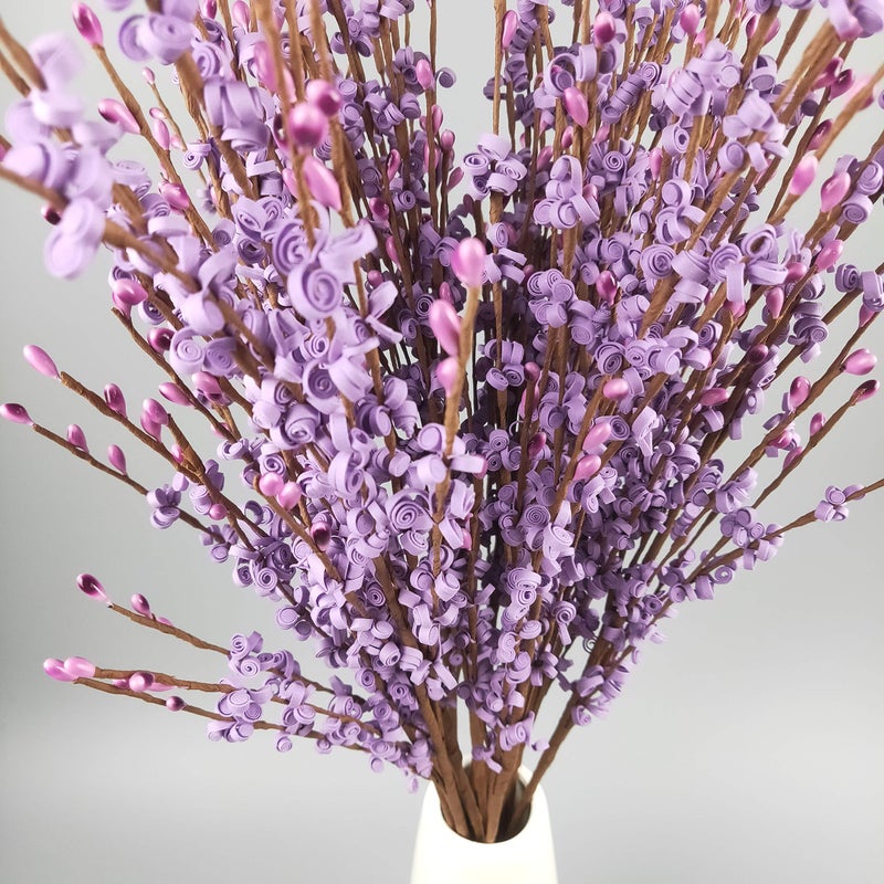 NOLAST 10pcs Artificial Flowers Fake Flower Faux Tall Flowers Branches Long Stems for Vase Wedding Home Office Party Hotel Restaurant Decoration (Purple) - Image 2
